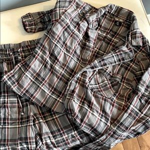 Men’s plaid pyjama sets!!